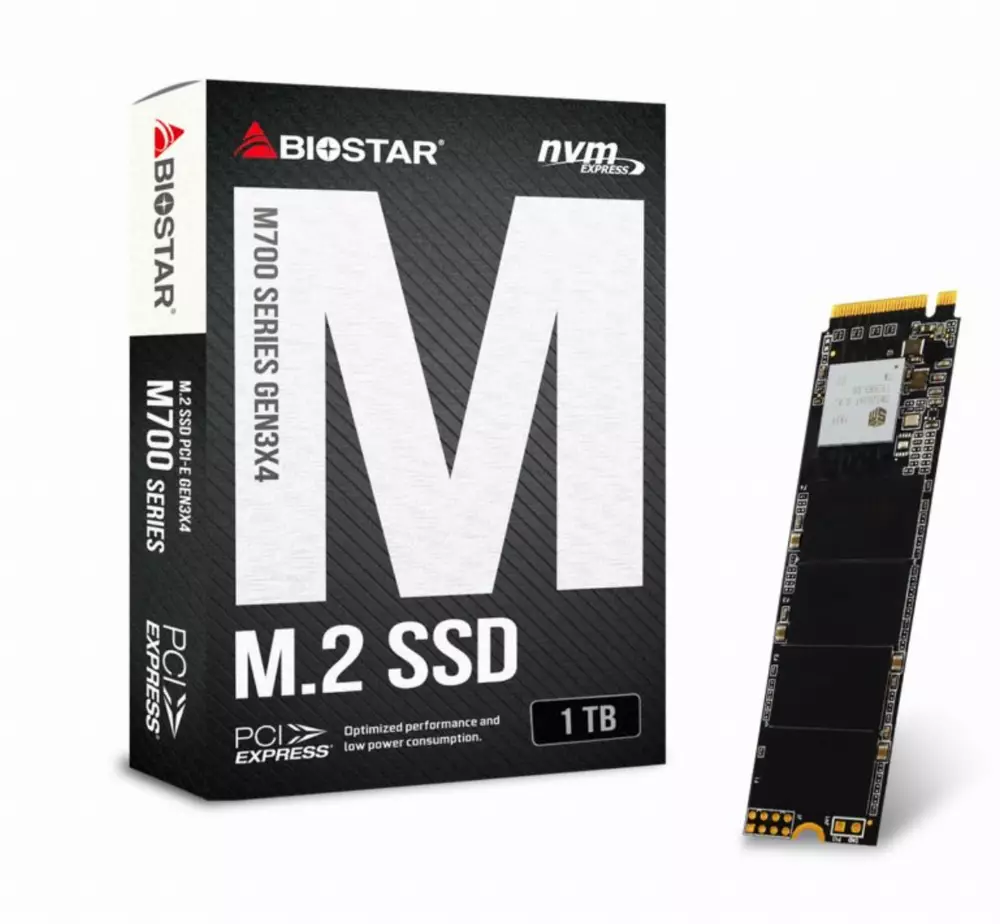 Диск SSD Biostar M700 1TB M.2 2280 PCIe NVMe Gen3x4  