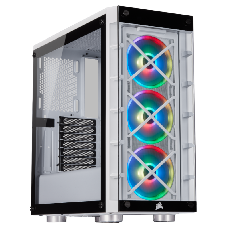 Кутия Corsair iCUE 465X RGB TG Mid-Tower White - CC-9011189-WW
