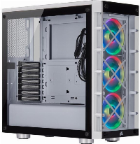 Кутия Corsair iCUE 465X RGB TG Mid-Tower White - CC-9011189-WW