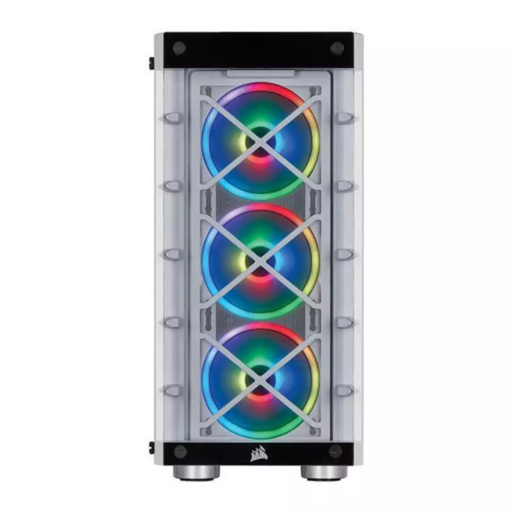 Кутия Corsair iCUE 465X RGB TG Mid-Tower White - CC-9011189-WW