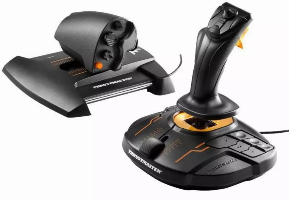Жичен джойстик Thrustmaster T.16000M FCS HOT, авиосимулатор за PC, Черен