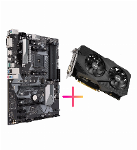 Комбо оферта (Дънна платка ASUS PRIME B450-PLUS +  Видео карта ASUS Dual GeForce GTX 1660 SUPER Advanced Edition EVO 6GB)