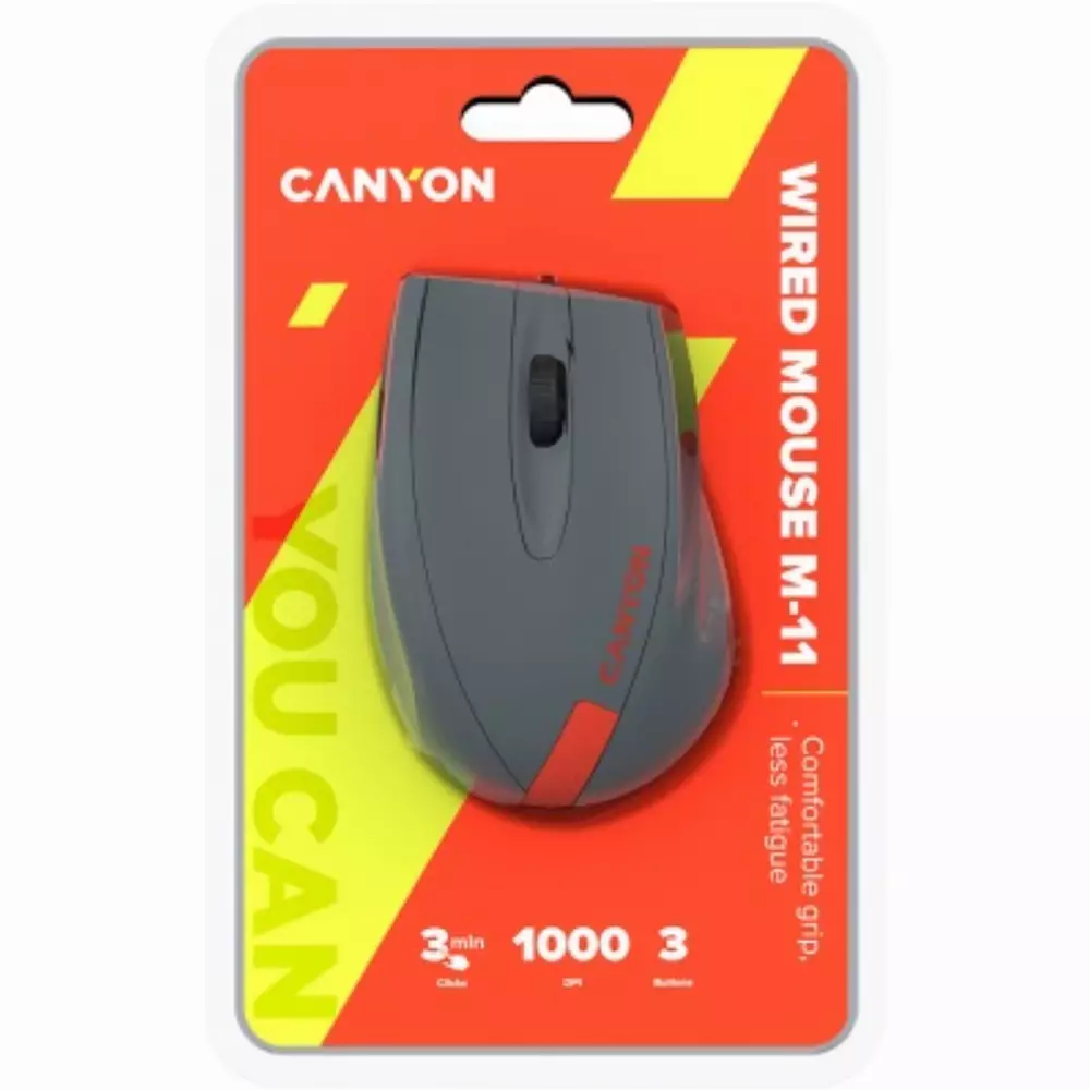 Мишка Canyon M-05 CNE-CMS11DG Optical Wired Mouse Grey