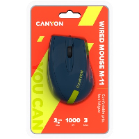 Мишка CANYON M-11 CNE-CMS11BY Optical Wired Mouse Blue/Yellow