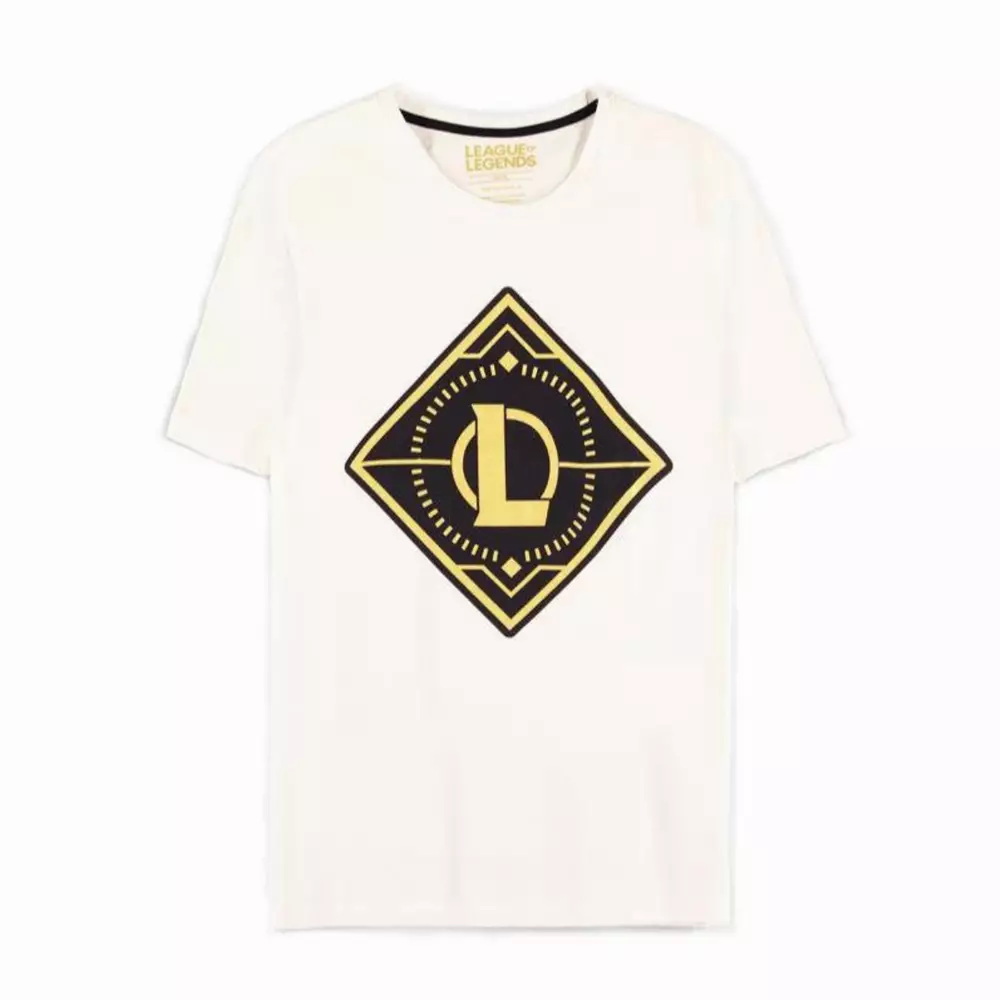 Тениска Bioworld Difuzed League of Legends, Gold Logo, Мъжка, XXL