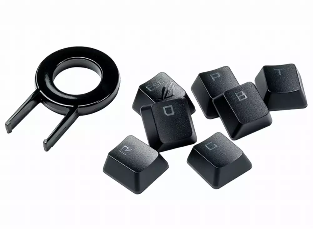 Геймърски сет с капачки за клавиатура, PBT пластмаса, ROG PBT Keycap Set