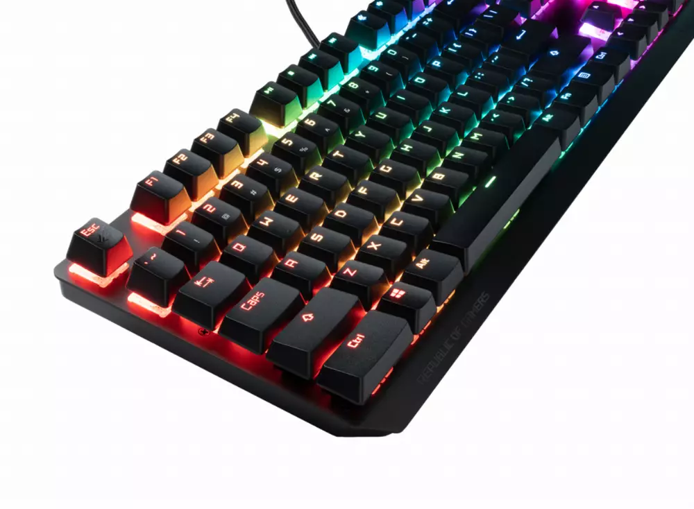 Геймърски сет с капачки за клавиатура, PBT пластмаса, ROG PBT Keycap Set