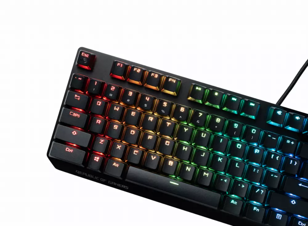 Геймърски сет с капачки за клавиатура, PBT пластмаса, ROG PBT Keycap Set