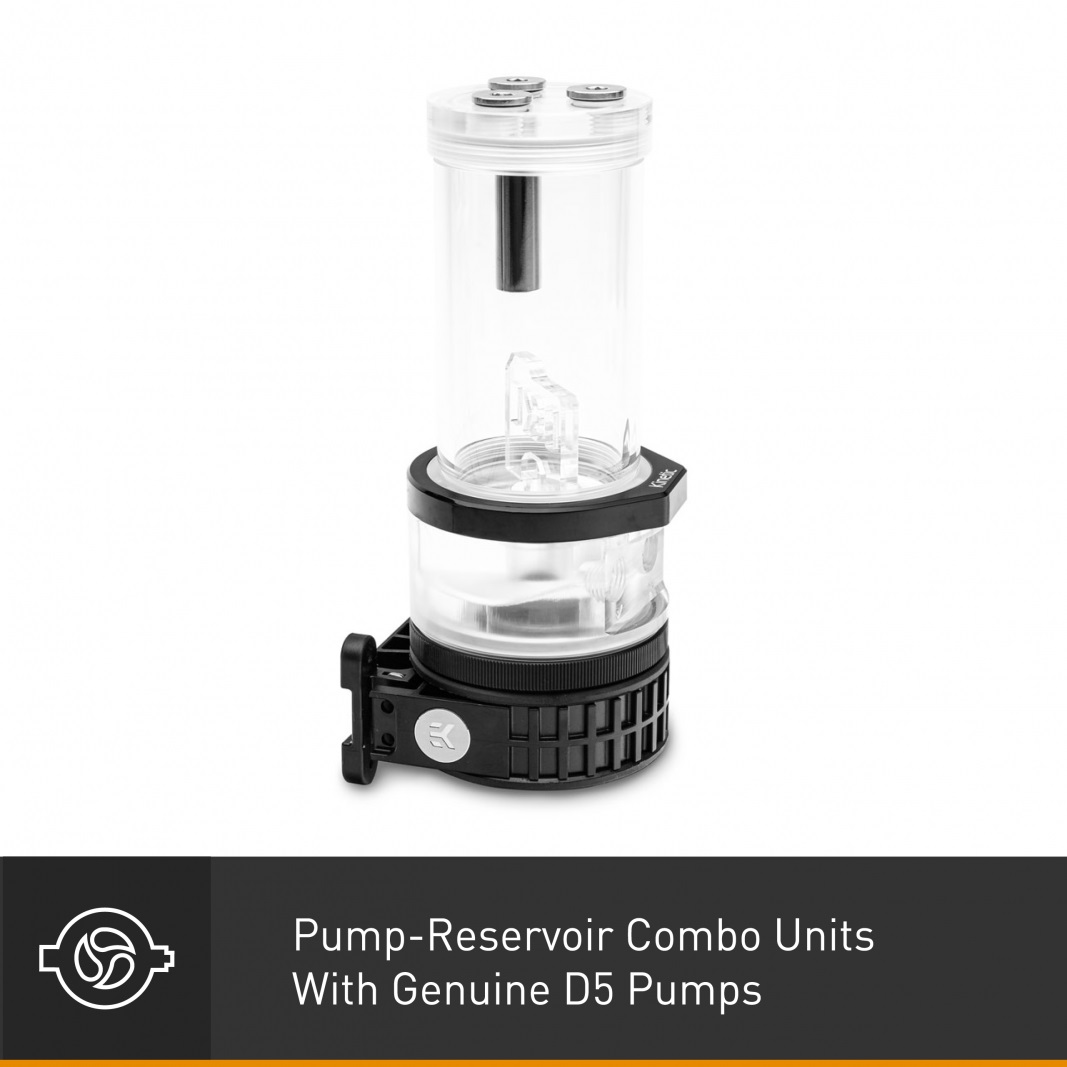 Pompe avec réservoir EK-Quantum Kinetic TBE 200 D5 PWM D-RGB - Plexi