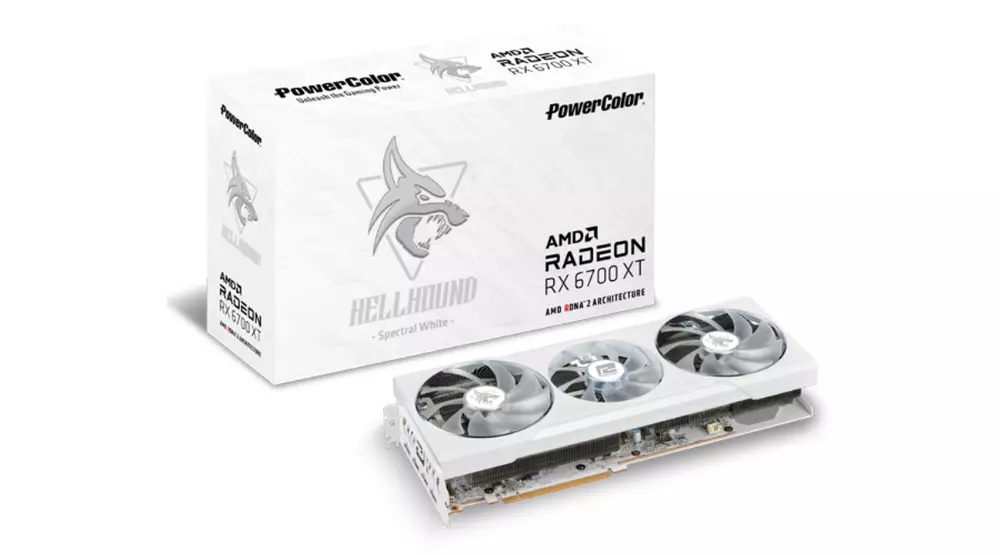 Видео карта PowerColor Hellhound Spectral White AMD Radeon RX 6700 XT 12GB