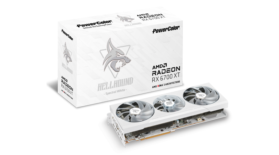 Видео карта PowerColor Hellhound Spectral White AMD Radeon RX 6700 XT 12GB