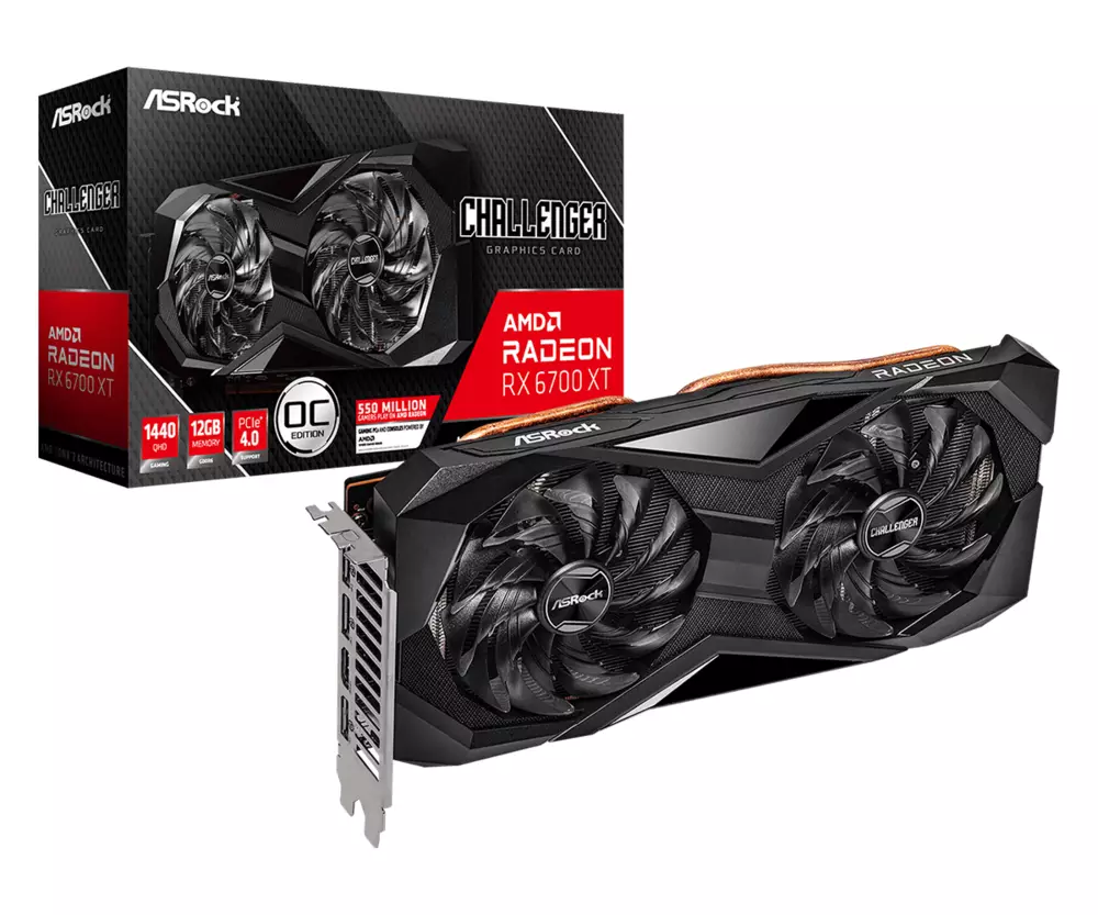Видео карта ASRock AMD Radeon RX 6700 XT Challenger D 12GB OC