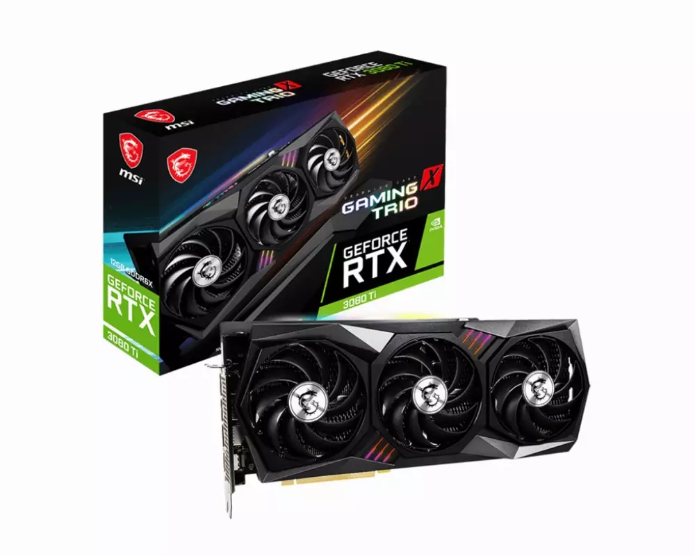 Видео карта MSI GeForce RTX 3080 Ti GAMING X TRIO 12G GDDR6X - 912-V389-076