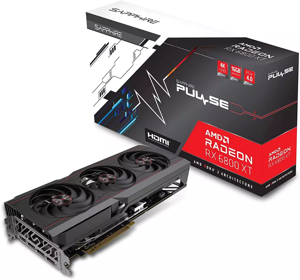 Видео карта Sapphire PULSE AMD Radeon RX 6800 XT GAMING OC 16GB - 11304-03-20G