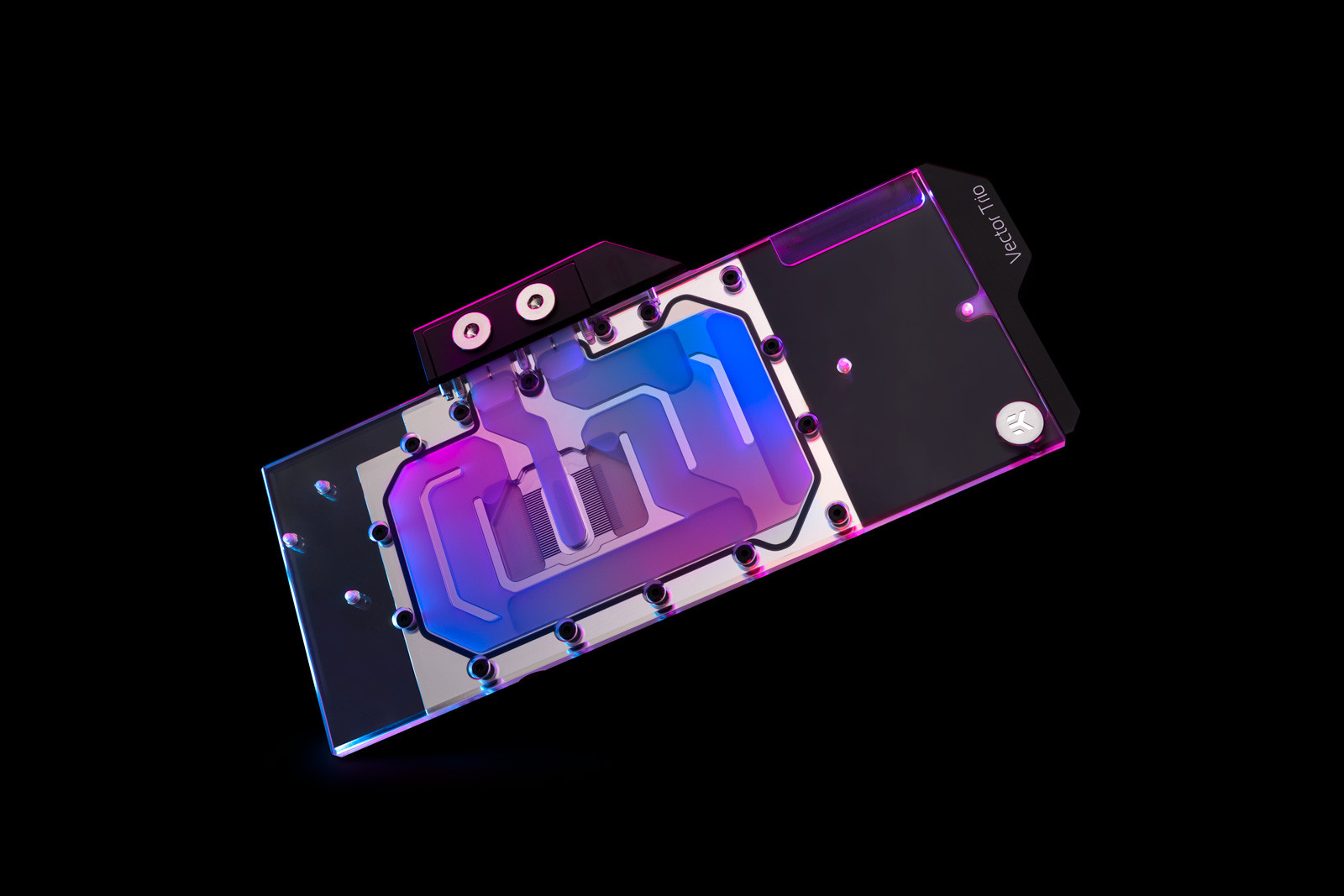 Воден блок за видео карта EK-Quantum Vector Trio RTX 3080/3090 D-RGB - Nickel + Plexi