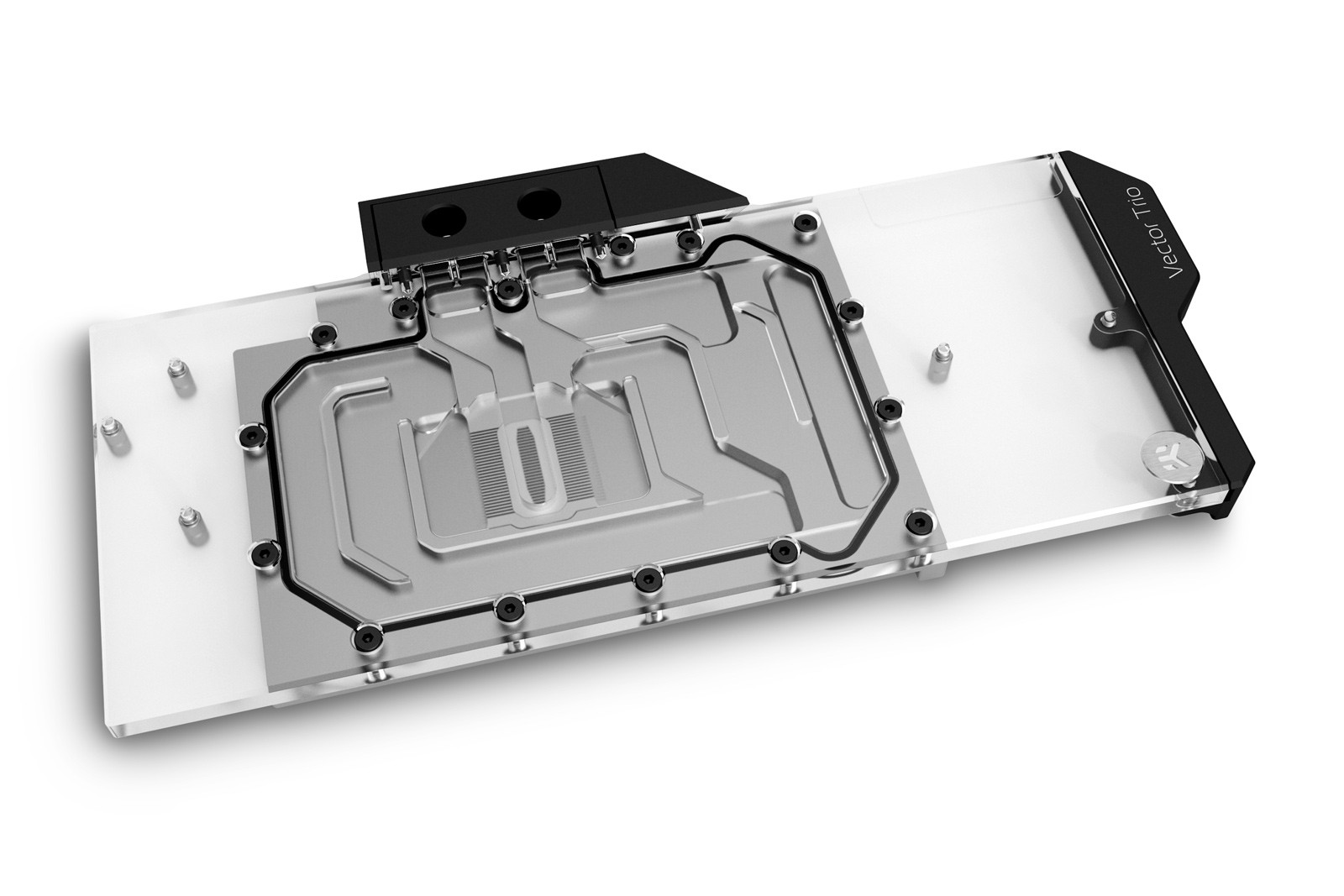 Воден блок за видео карта EK-Quantum Vector Trio RTX 3080/3090 D-RGB - Nickel + Plexi