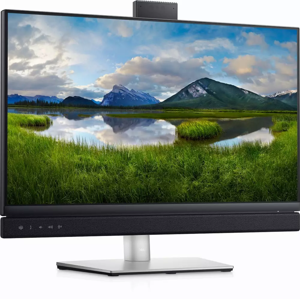 Монитор DELL 23.8" C2422HE-14 Video Conferencing, IPS FHD 1920x1080, 60Hz, 6ms, USB-C, Speakers and Webcam