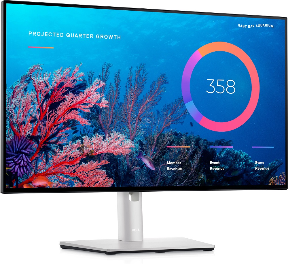 Монитор DELL 23.8" UltraSharp U2422HE, IPS FHD 1920x1080, 60Hz, 8ms, sRGB 100%, USB-C Hub