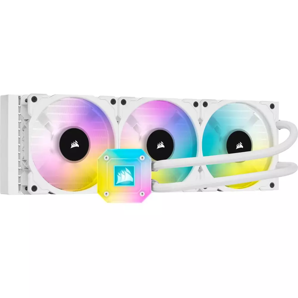 Водно охлаждане за процесор Corsair H150i Elite Capellix White Water Cooler - CW-9060051-WW