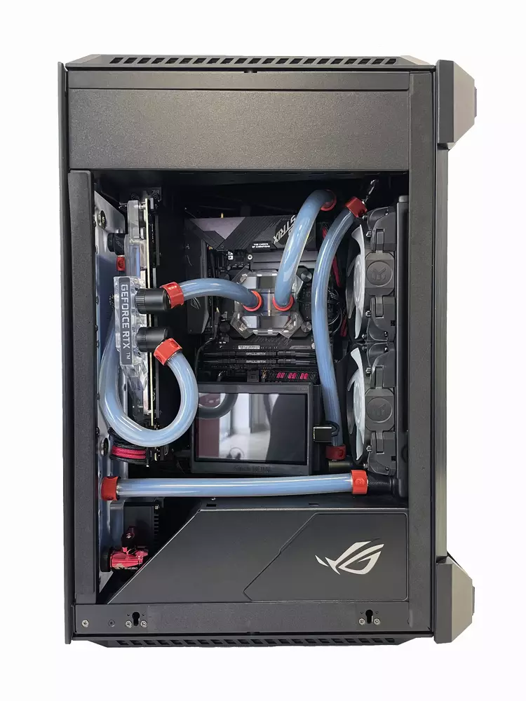 Геймърски компютър ASUS ROG MAMBA Custom Water Build (AMD Ryzen 7 5800X, 32GB, RTX 3080 10GB, 500GB SSD, 850W)