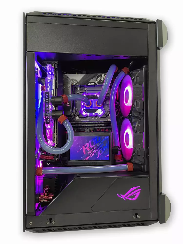 Геймърски компютър ASUS ROG MAMBA Custom Water Build (AMD Ryzen 7 5800X, 32GB, RTX 3080 10GB, 500GB SSD, 850W)