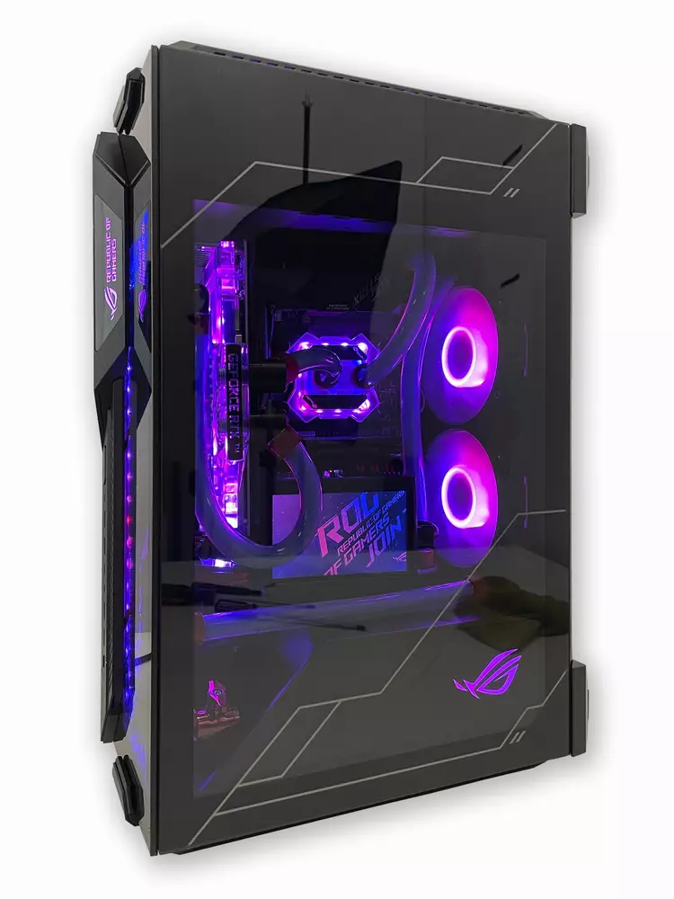 Геймърски компютър ASUS ROG MAMBA Custom Water Build (AMD Ryzen 7 5800X, 32GB, RTX 3080 10GB, 500GB SSD, 850W)