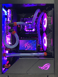 Геймърски компютър ASUS ROG MAMBA Custom Water Build (AMD Ryzen 7 5800X, 32GB, RTX 3080 10GB, 500GB SSD, 850W)