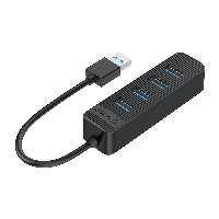 Orico хъб USB3.0 HUB 4 port - Type C input, 1m cable, aux Type-C power input - TWU3-4A-10
