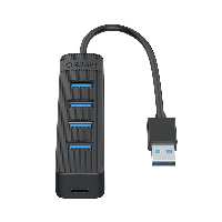Orico хъб USB3.0 HUB 4 port - Type C input, 1m cable, aux Type-C power input - TWU3-4A-10
