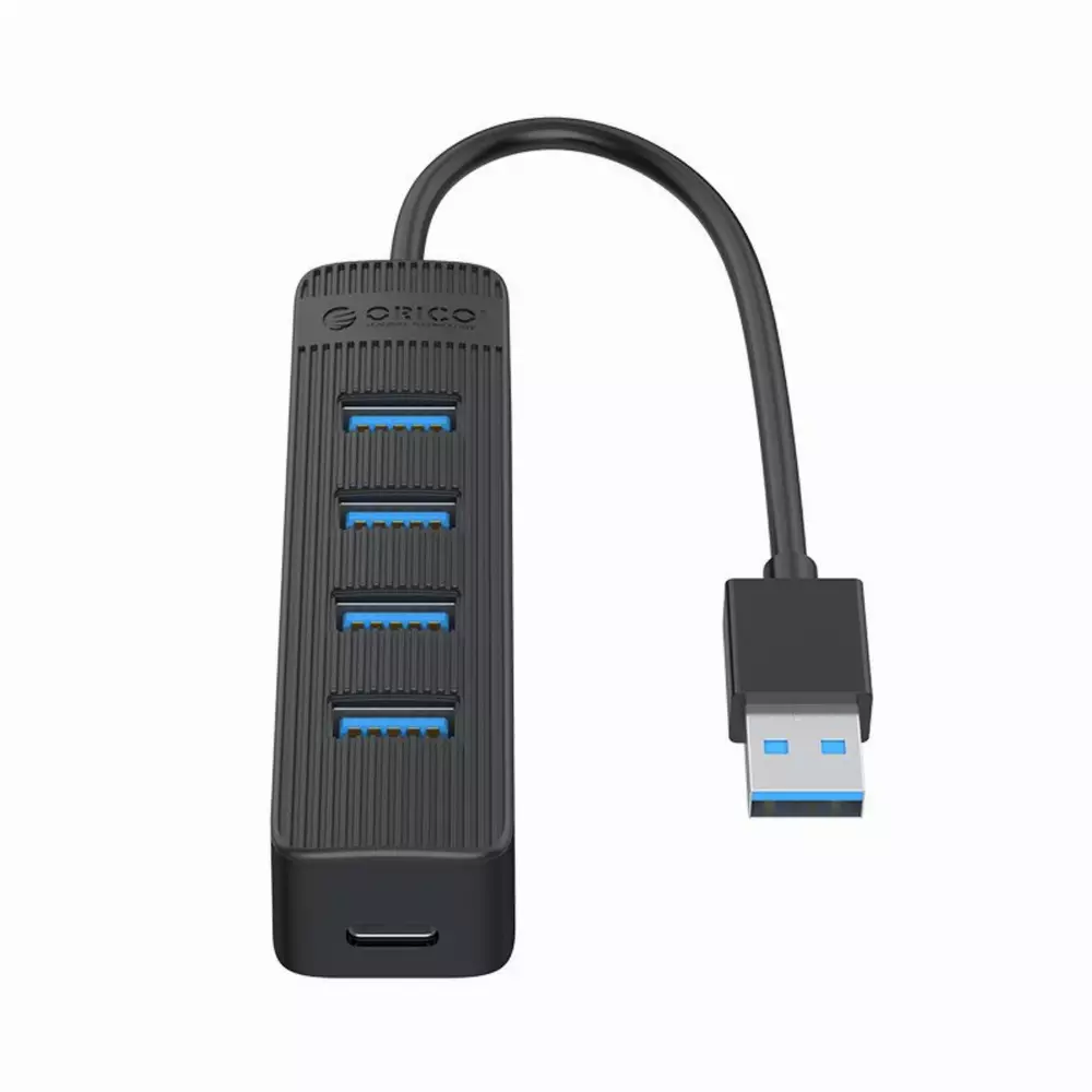 Orico хъб USB3.0 HUB 4 port - Type C input, 1m cable, aux Type-C power input - TWU3-4A-10