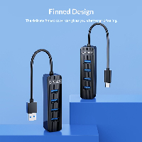 Orico хъб USB3.0 HUB 4 port - Type C input, aux Type-C power input - TWC3-4A