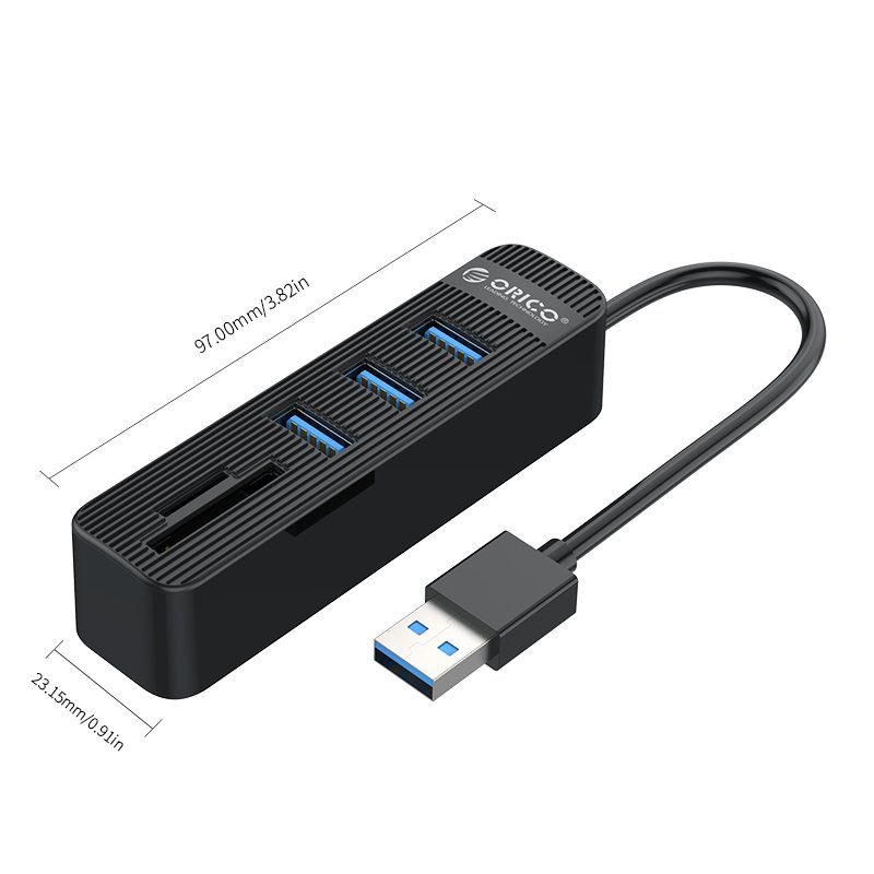 Orico хъб USB3.0 HUB 3 port + Card Reader - TWU3-3AST