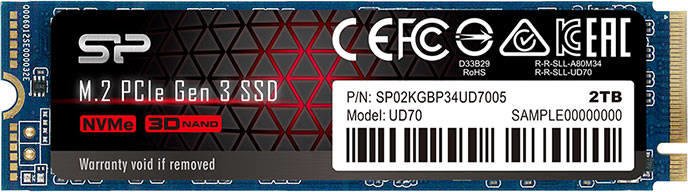 Диск SSD Silicon Power UD70 2TB M.2 2280 PCIe Gen 3x4