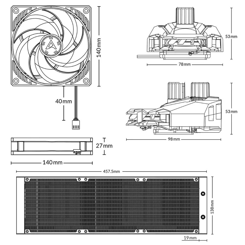 Водно охлаждане за процесор Arctic Liquid Freezer II 420 - ACFRE00092A