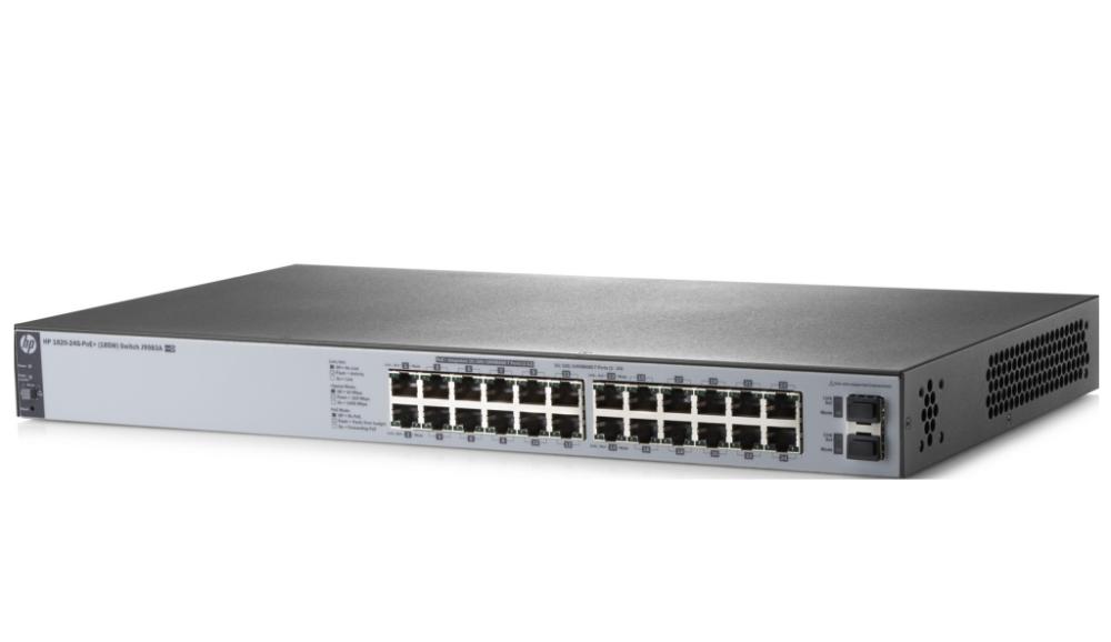 Суич HP OfficeConnect 1820, 24 портов управляем, 2xSFP, PoE+, Gigabit