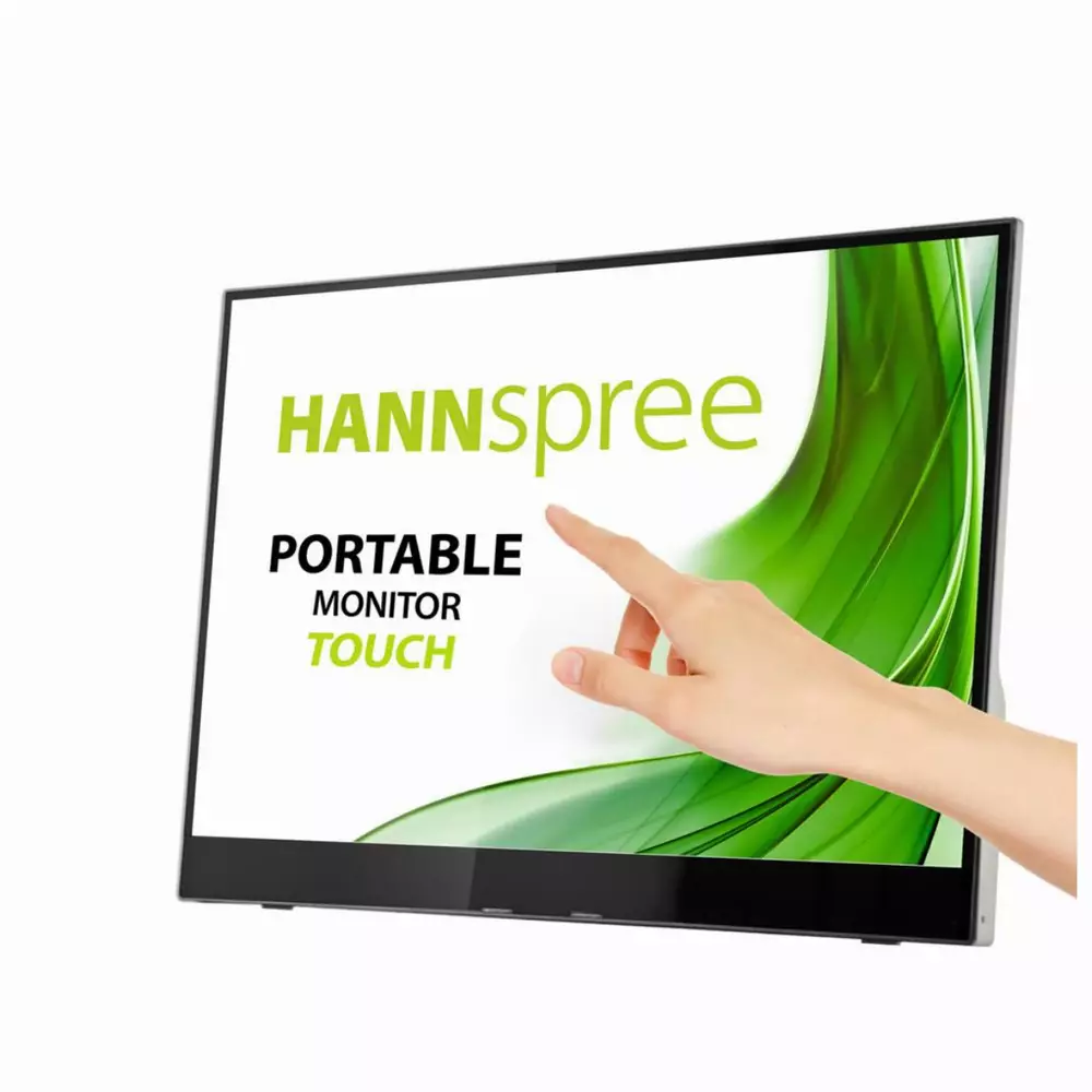Тъч монитор HANNSPREE HT 161 CGB, TFT, 15.6 inch, Wide, Full HD, USB-C, HDMI, 10 Point Touch, Сребрист
