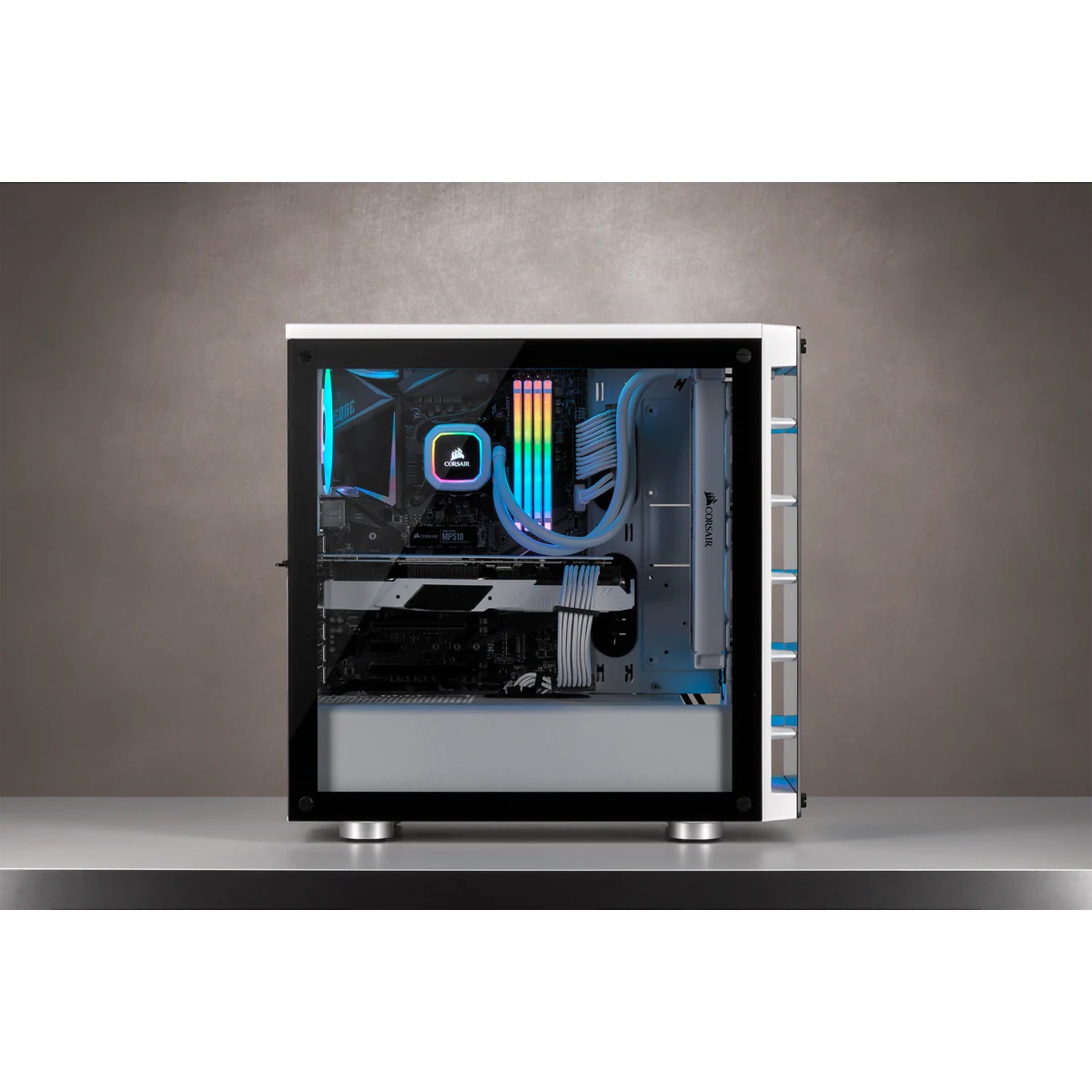 Кутия Corsair iCUE 465X RGB White