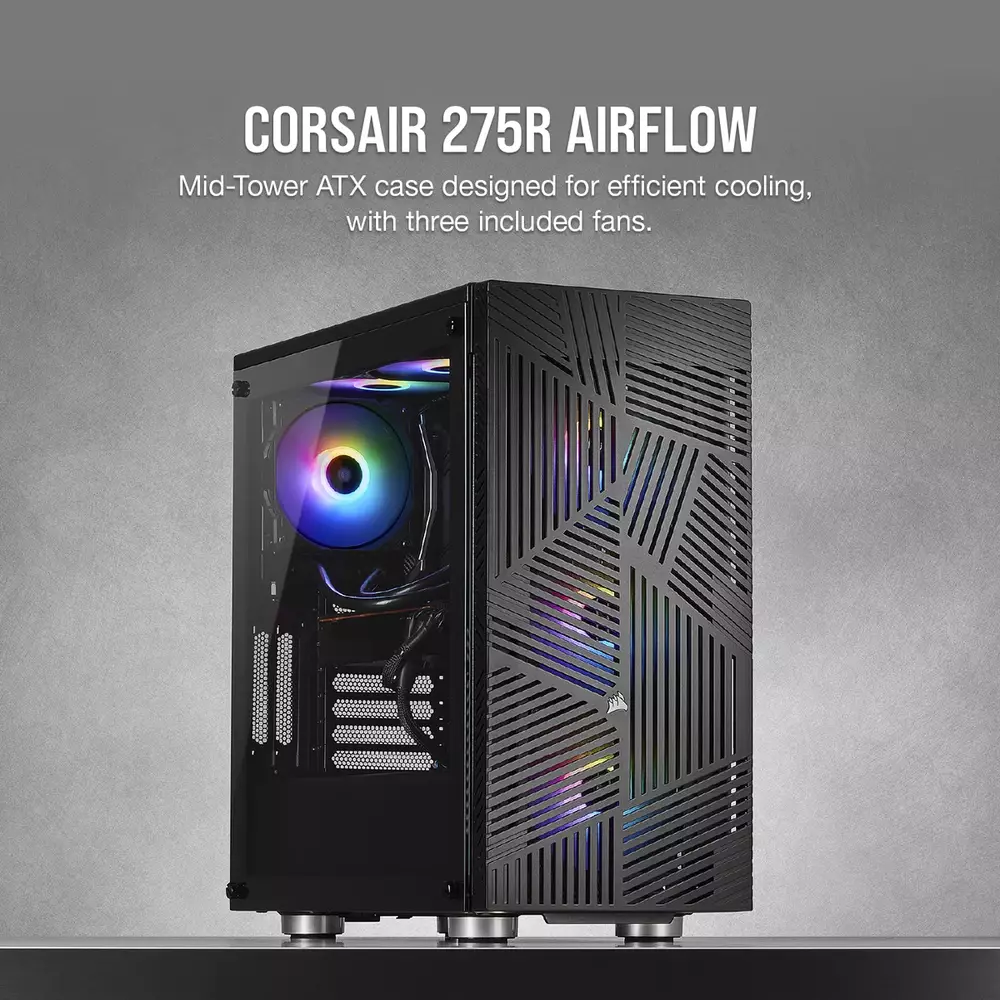 Кутия Corsair 275R Airflow Tempered Glass