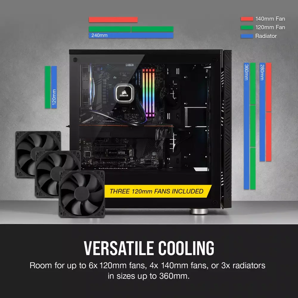 Кутия Corsair 275R Airflow Tempered Glass
