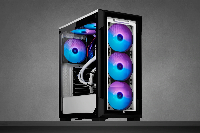 Кутия Corsair iCUE 220T RGB Tempered Glass White
