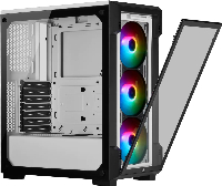 Кутия Corsair iCUE 220T RGB Tempered Glass White