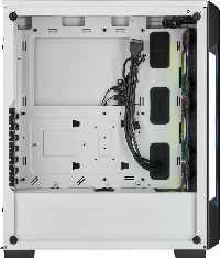 Кутия Corsair iCUE 220T RGB Tempered Glass White