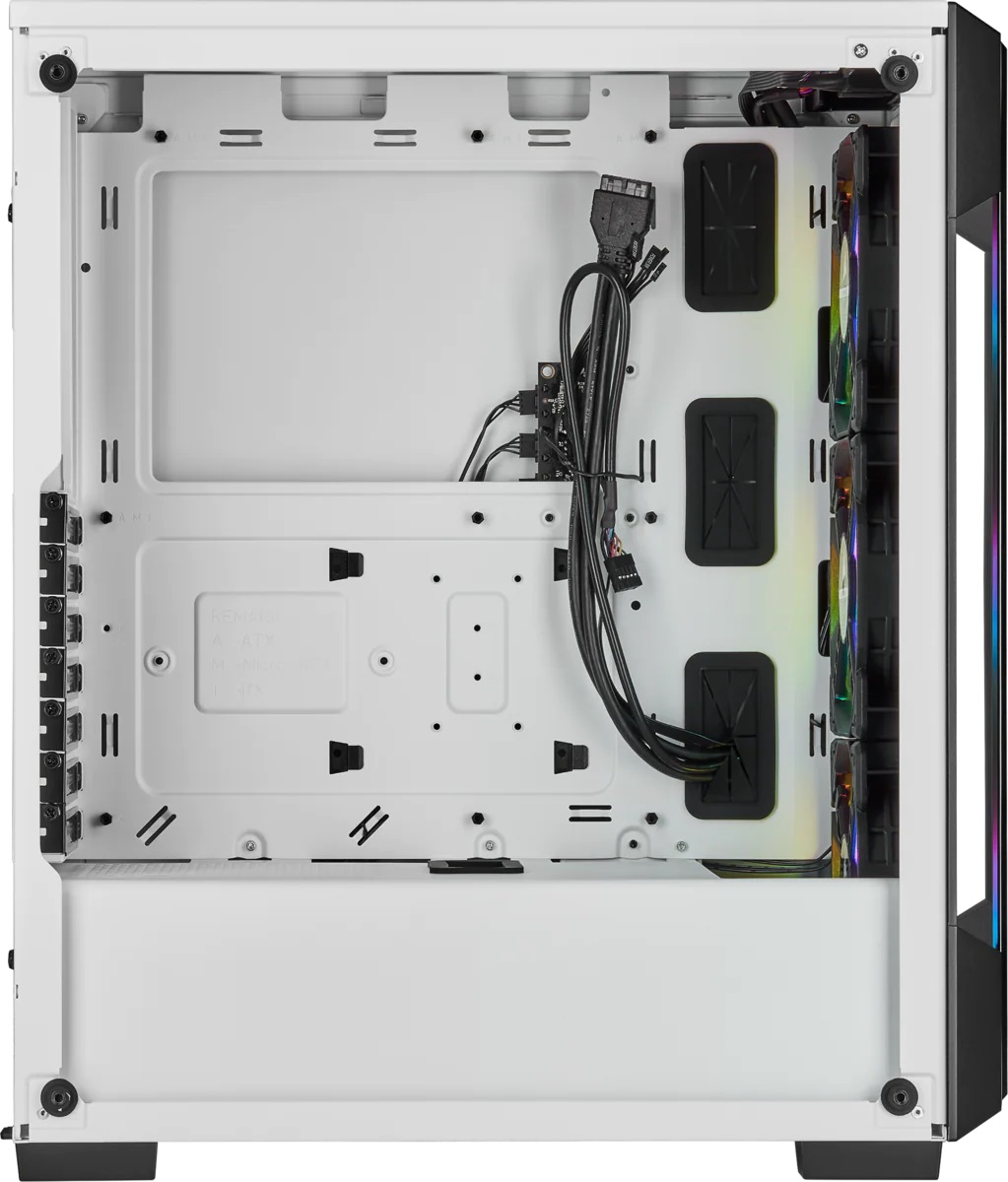 Кутия Corsair iCUE 220T RGB Tempered Glass White