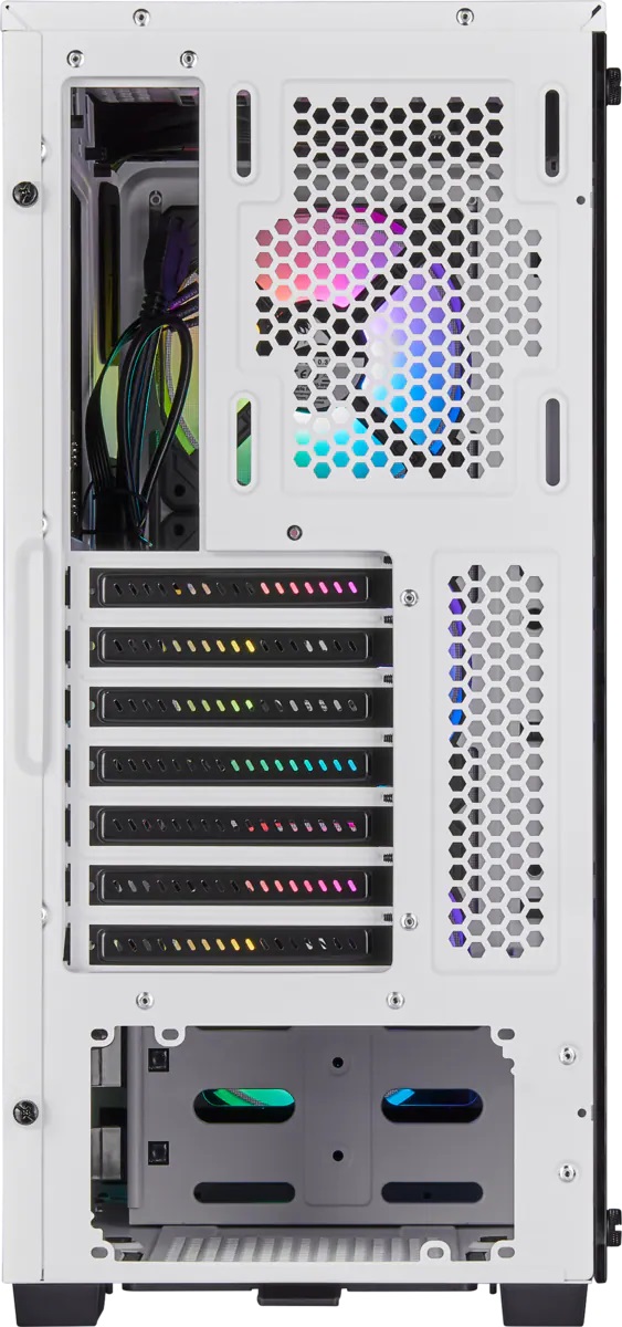 Кутия Corsair iCUE 220T RGB Tempered Glass White