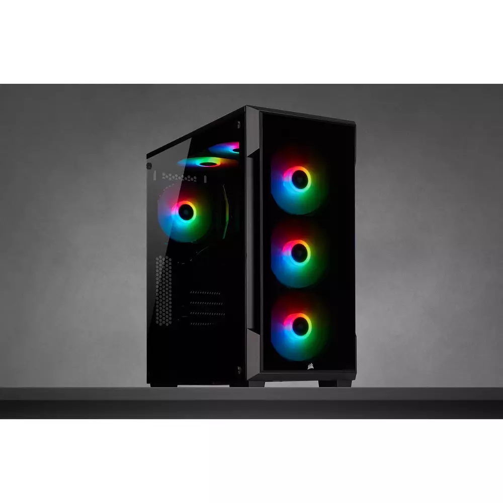 Кутия Corsair iCUE 220T RGB Tempered Glass black
