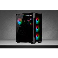 Кутия Corsair iCUE 220T RGB Tempered Glass black