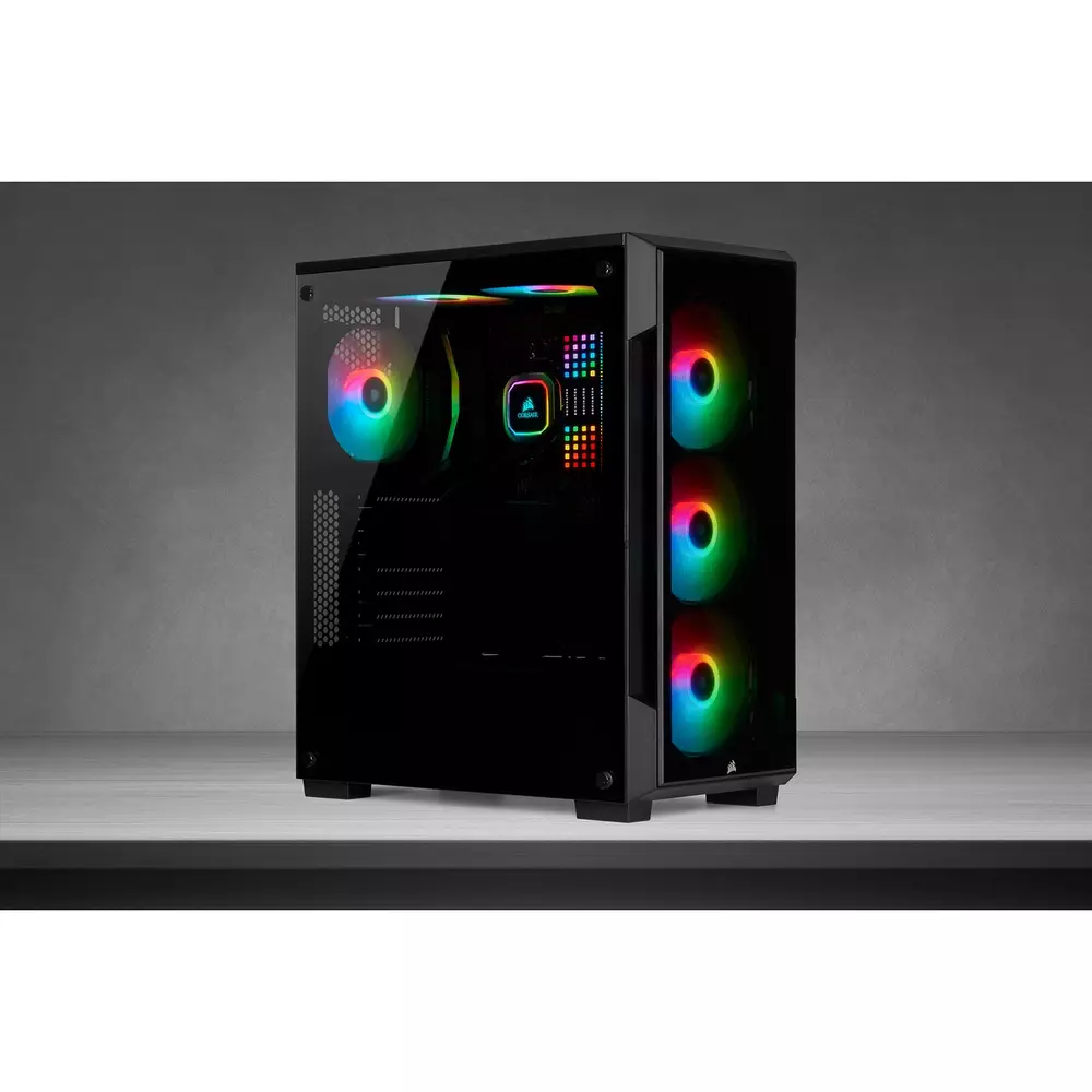 Кутия Corsair iCUE 220T RGB Tempered Glass black
