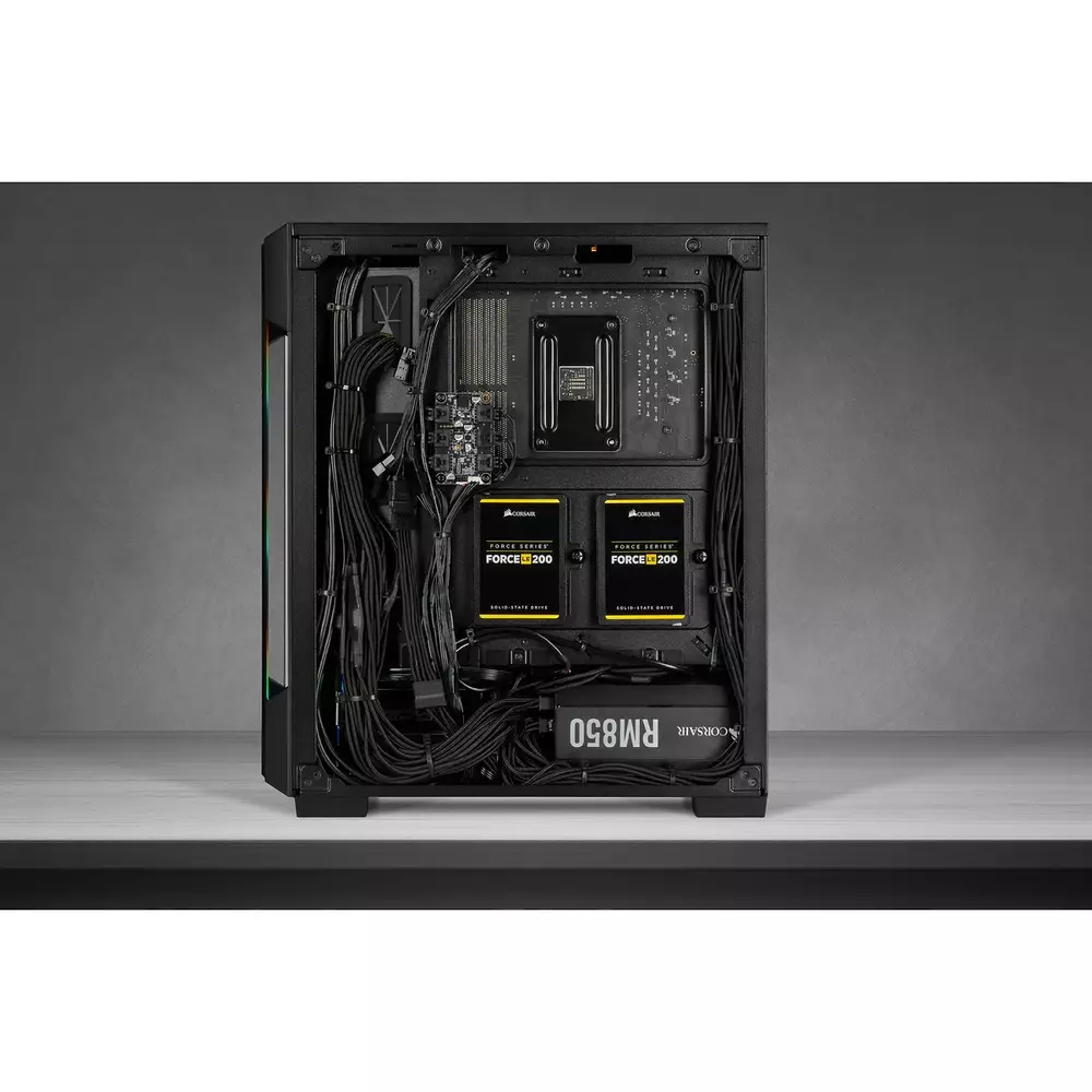 Кутия Corsair iCUE 220T RGB Tempered Glass black