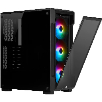 Кутия Corsair iCUE 220T RGB Tempered Glass black