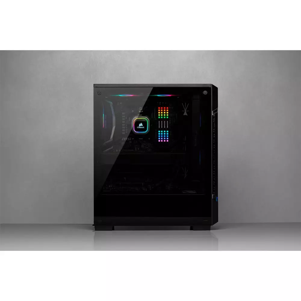 Кутия Corsair iCUE 220T RGB Airflow Tempered Glass Black